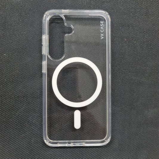 Capa Silicone Rígida Magsafe VX Case Samsung Galaxy S24 - Transparente