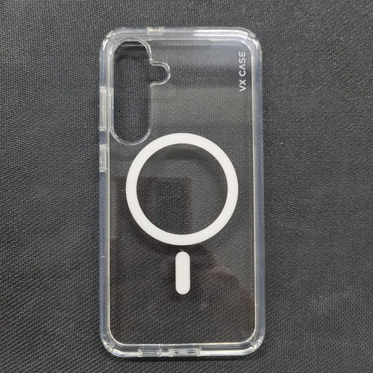 Capa Silicone Rígida Magsafe VX Case Samsung Galaxy S24 Plus - Transparente