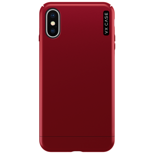 Capa para iPhone XS de Polímero Vermelha Fosca