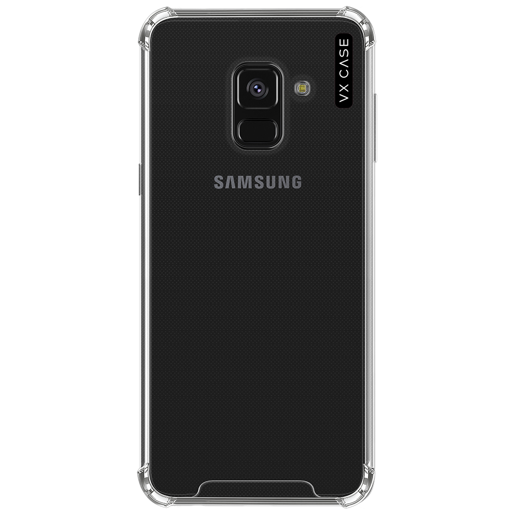Capa para Galaxy A8 (2018) de Silicone Rígida Transparente