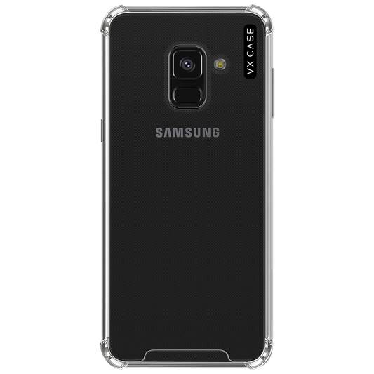 Capa para Galaxy A8 (2018) de Silicone Rígida Transparente