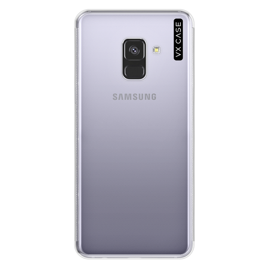 Capa para Galaxy A8 Plus (2018) de Silicone Rígida Transparente