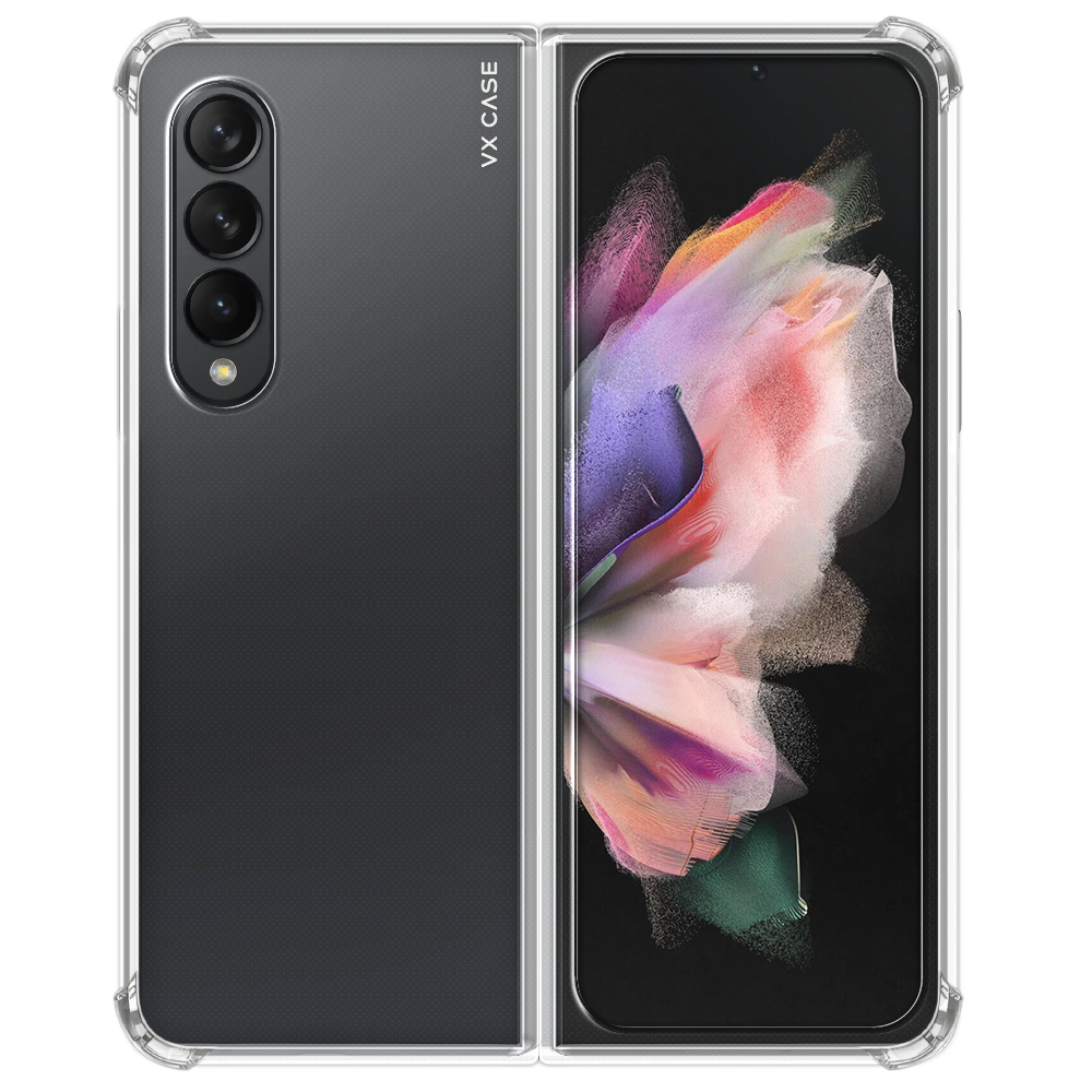 Capa de Silicone Rígida VX Case para Galaxy Z Fold 3 - Transparente