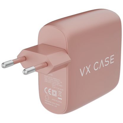 Carregador de Parede com 2 portas USB + 1 Type-C Turbo 32W Turbo Rose