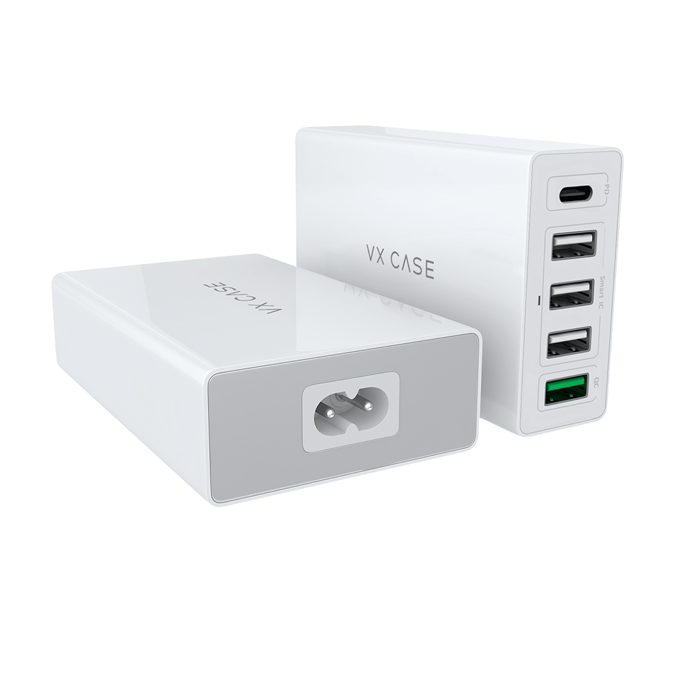 Carregador de Parede com 4 portas USB 1 Type-C 60w Turbo - VX Case